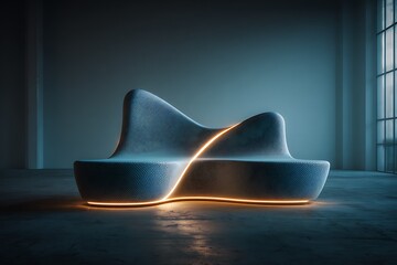 Shape-Shifting Modular Sofa with LED Accents
