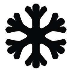 Obraz premium vector snowflake icon with irregular symmetrical shape on a white background
