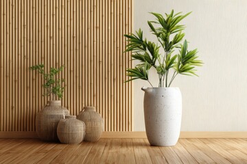 Bamboo wall banner