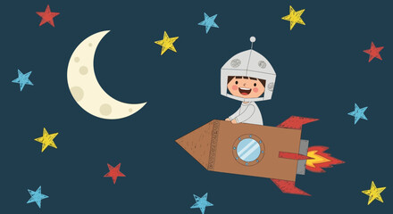 Astronaut's Lunar Adventure A Child's Dream Of Space Exploration And Discovery