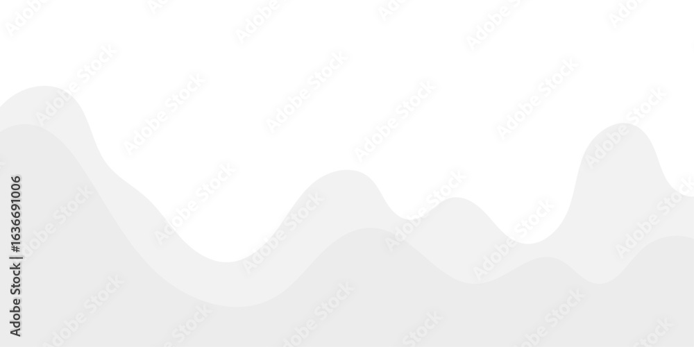 Aufkleber white abstract wave with soft shadow depth, offering a layered minimalist look ideal for backgrounds
