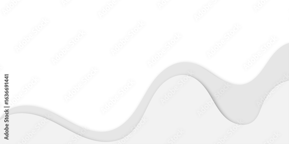 Aufkleber abstract white wavy layered background with subtle shadows, creating a sleek and minimal paper-cut e