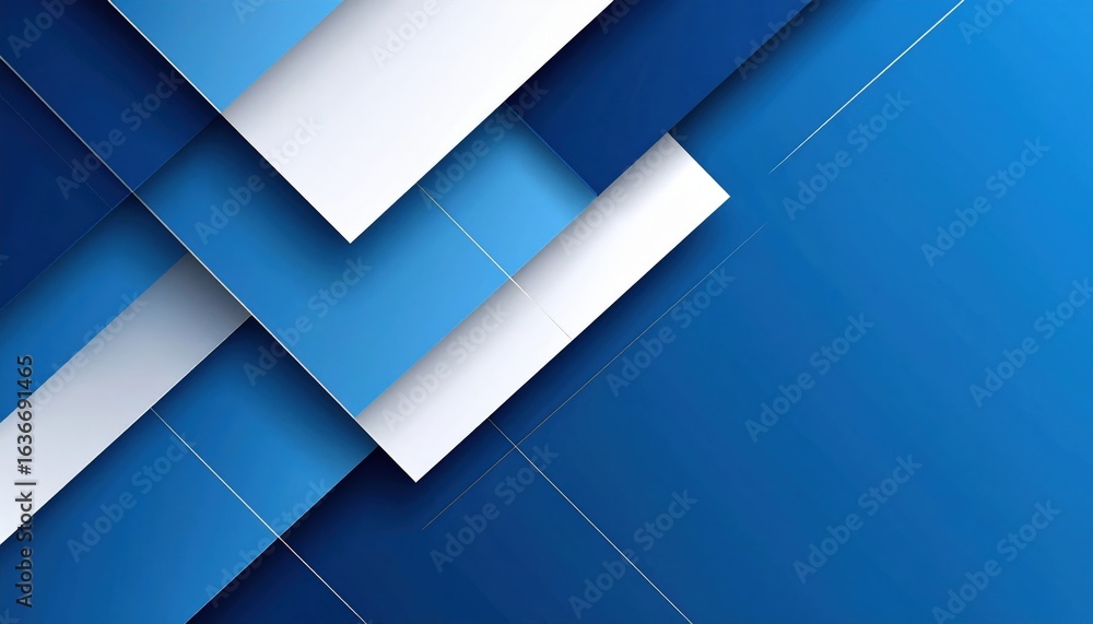Poster dynamic blue layers overlapping in modern graphic design digital workspace abstract aesthetic clean 