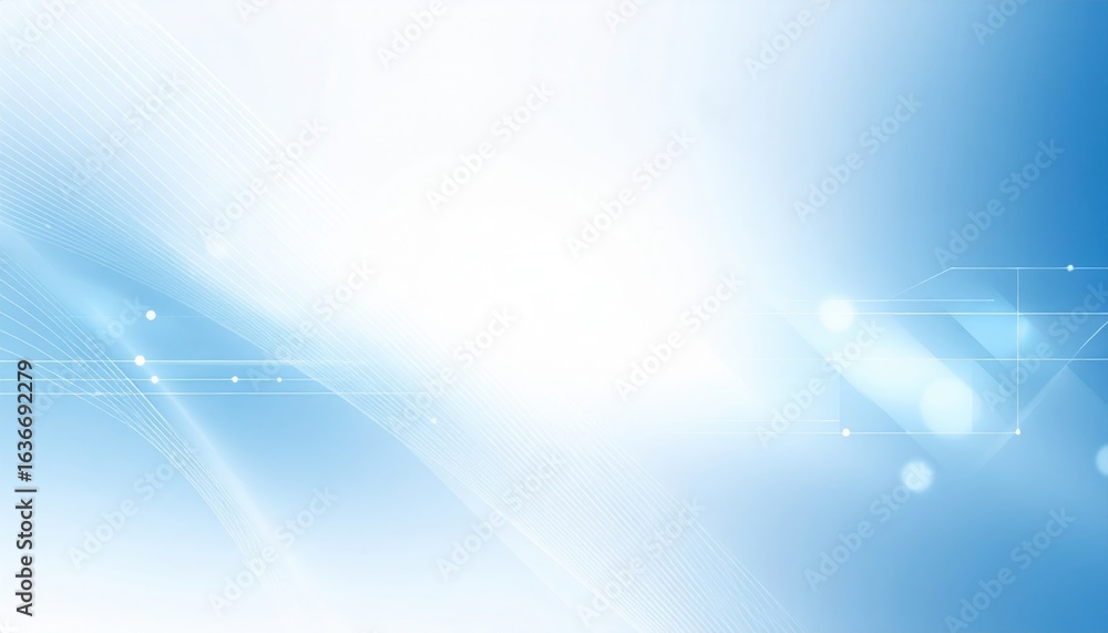 Poster dynamic abstract light patterns in blue tones digital art composition modern design futuristic envir