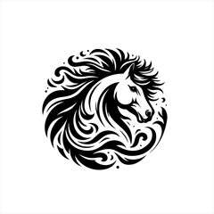 Obraz premium Horse with flowing mane