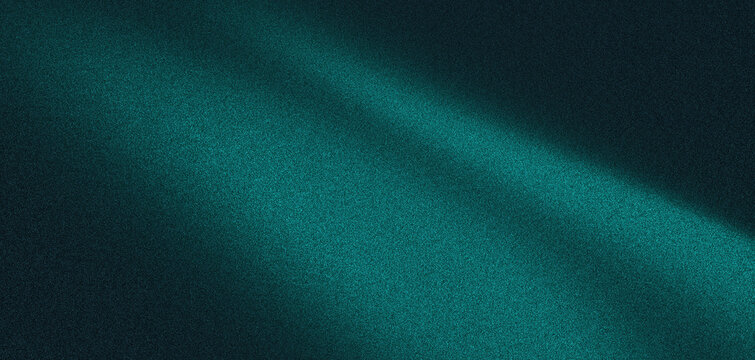 Abstract blue teal green grainy gradient background ,with dark noise texture backdrop poster wide banner cover design - Powered by Adobe