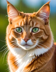 Obraz premium Close-up of an orange cat