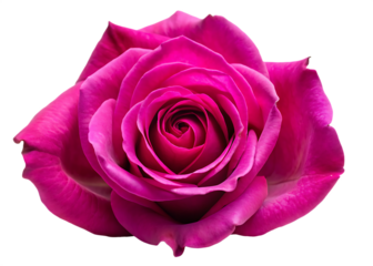 magenta rose blossom on isolated on white background PNG , AI GENERATED