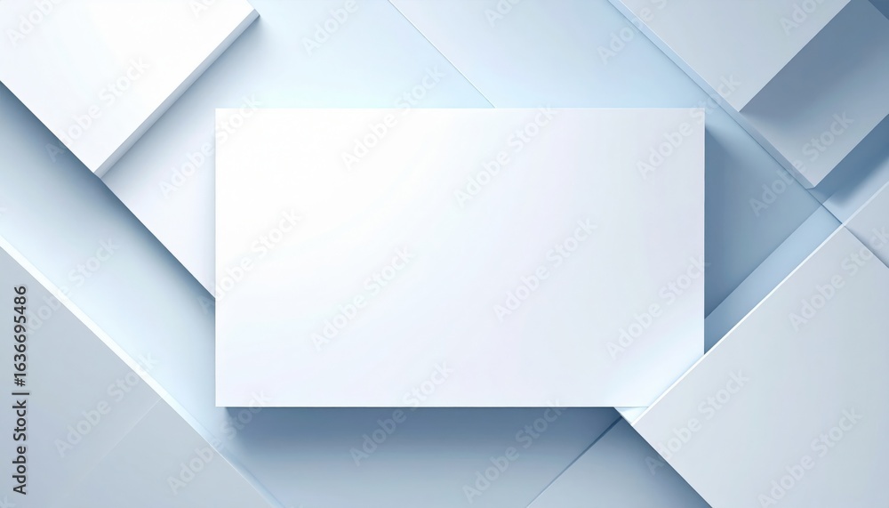 Poster dynamic abstract composition of geometric shapes modern workspace digital art minimalist environment