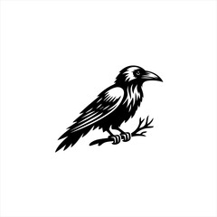 Fototapeta premium Stylized crow illustration