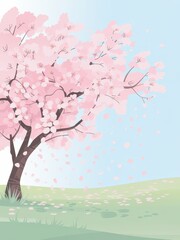 Fototapeta premium Beautiful Cherry Blossom Tree in Spring 