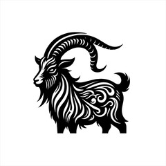 Obraz premium A decorative goat illustration