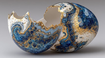 Food science visualization of dietary lipids through cosmic metaphor, ideal for health campaigns or biological diagrams.