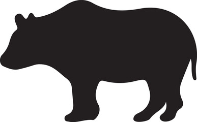 rhino silhouette vector