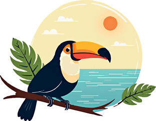 Fototapeta premium toucan bird on a branch