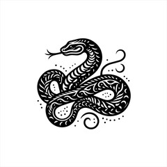 Fototapeta premium Snake illustration coiled