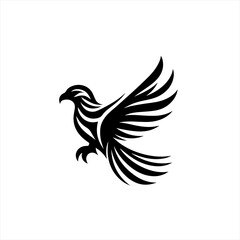 Obraz premium Abstract Black Bird Logo.