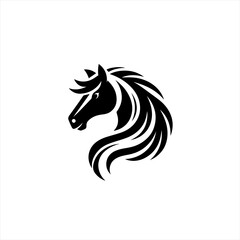 Horse head design isolated on white