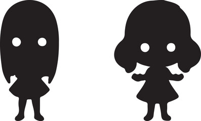 vector illustration of a silhouette of a woman