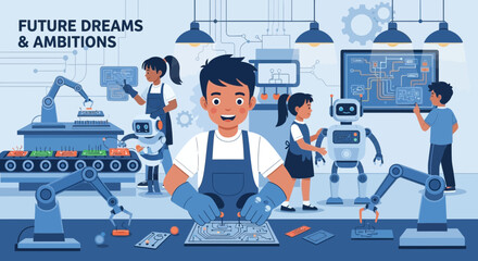 Children's engineering education and robotics projects for future technology and career development