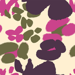 Floral colorful seamless pattern with different abstract flowers. Vector background, design, print, textile, wrapping paper, backdrop
