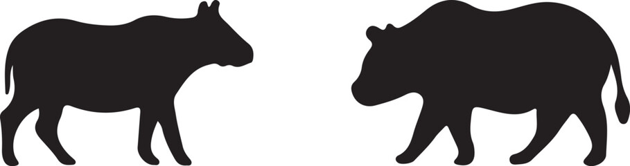 vector silhouette of a horse