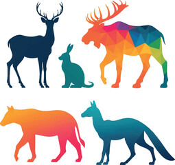 set of horses vector