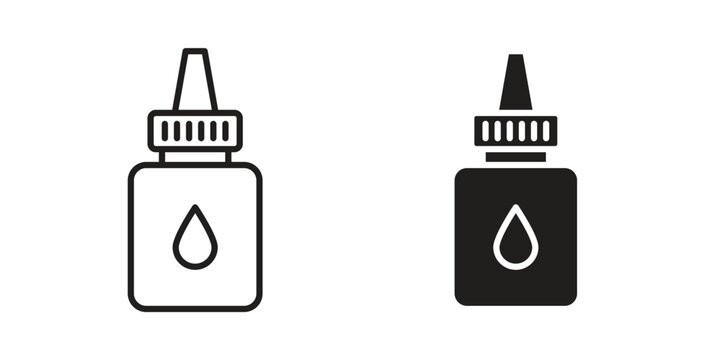 eye drop icon symbol, sign, logo or emblems. silhouette. EPS 10.