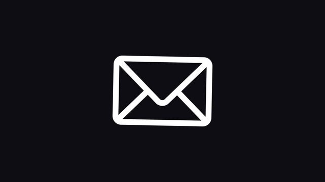 Email icon in moving jiggling moving screen in DARK Screen