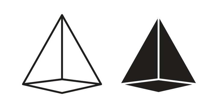 Prism icon symbol, sign, logo or emblems. silhouette. EPS 10.