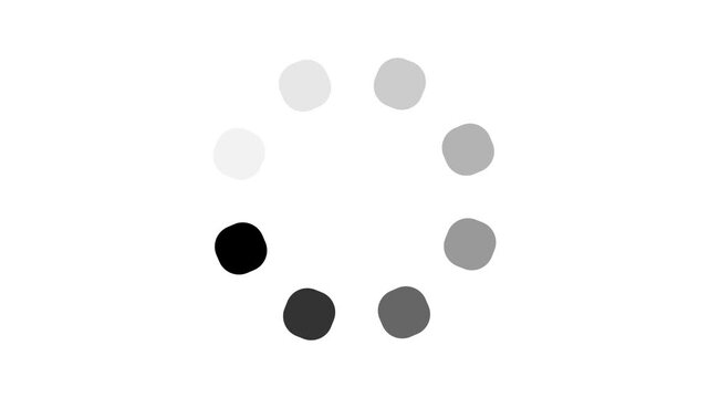 Circle loading animation with dot icon, Circle loading bar animation  