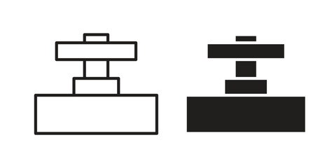 Pipe valve icon symbol, sign, logo or emblems. silhouette. EPS 10.