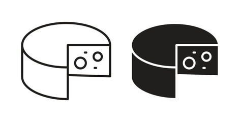 Parmesan icon symbol, sign, logo or emblems. silhouette. EPS 10.