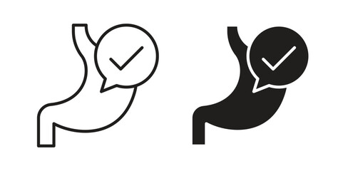 Good digestion icon symbol, sign, logo or emblems. silhouette. EPS 10.