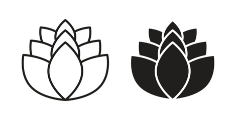 Fir cone icon symbol, sign, logo or emblems. silhouette. EPS 10.