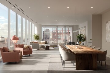 Fototapeta premium Modern city loft interior