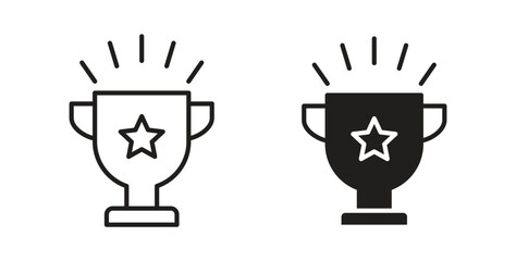 Achievement icon symbol, sign, logo or emblems. silhouette. EPS 10.