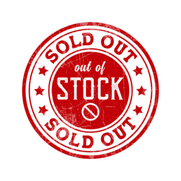 Sold Out Stamp and Out Of Stock Badge Design