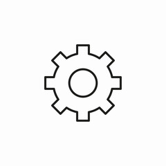 single gear icon icon sign vector