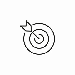 target with arrow icon sign vector