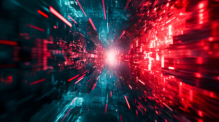 Fototapeta premium Abstract digital high tech design for banner background . High Tech Wallpaper, AI Wallpaper and background