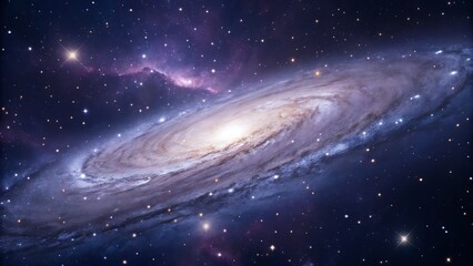 Fototapeta premium A breathtaking spiral galaxy in the vastness of space, a cosmic masterpiece of stars and nebula, an astronomical wonder, a celestial artwork of light