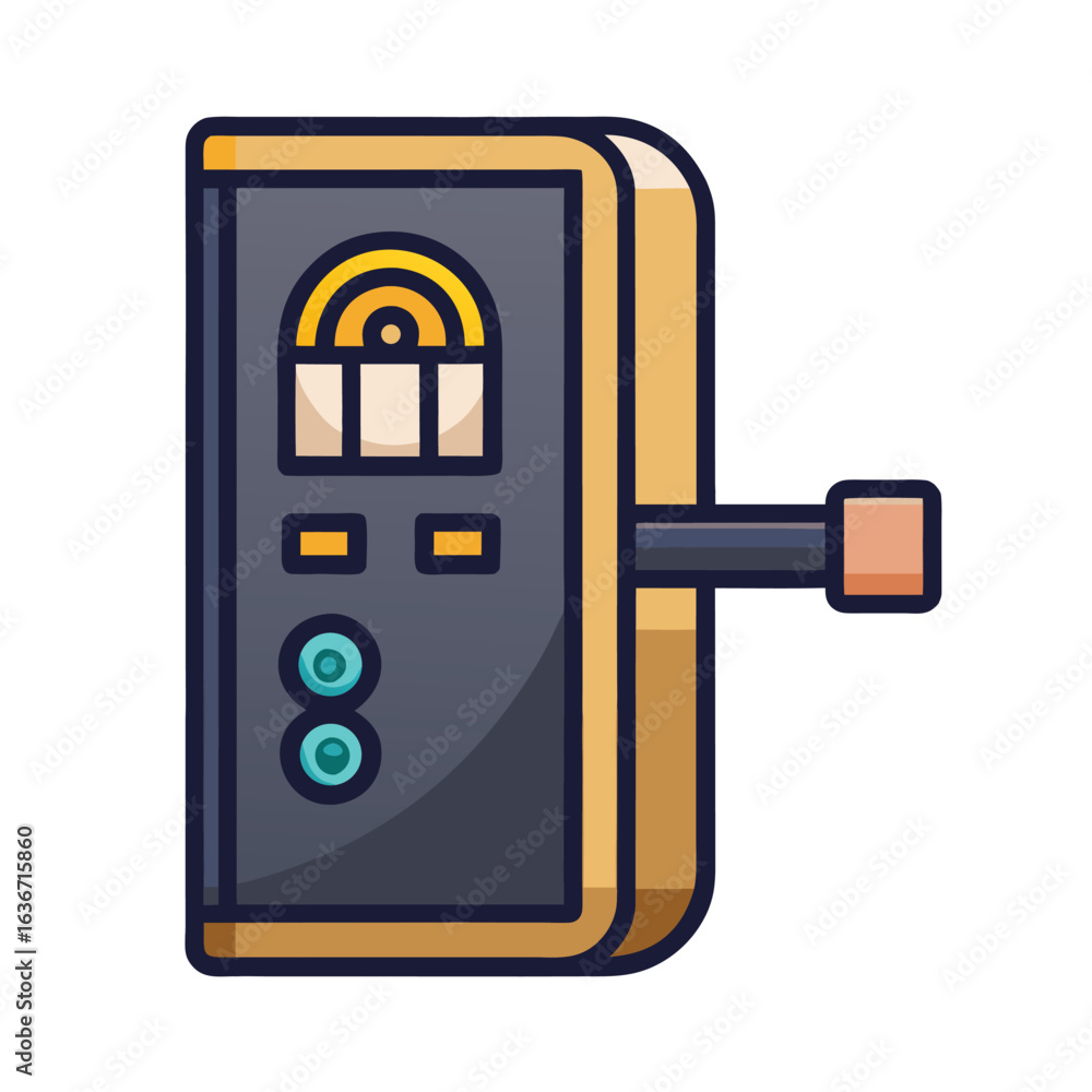 Poster modern digital door lock icon with secure access technology and electronic keypad