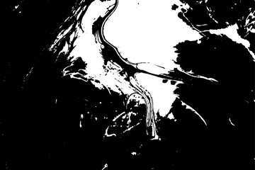 Abstract Aerial River Flow in Black and White