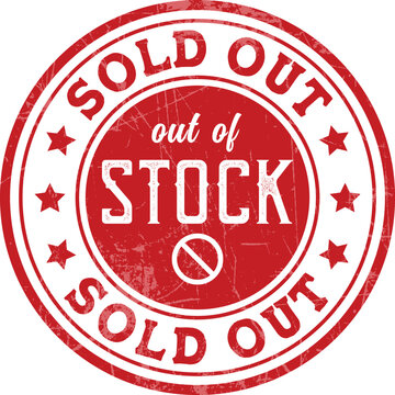 Sold Out Stamp and Out Of Stock Badge Design