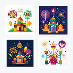 Fireworks Lighting for occasion vector art