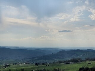 Spring hike through the beautiful Rhoen mountains around the Wasserkuppe - Hesse - Germany