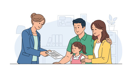 Family Meeting With Financial Advisor For Future Planning And Consultation