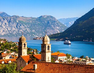 Obraz premium Scenic European coastal town