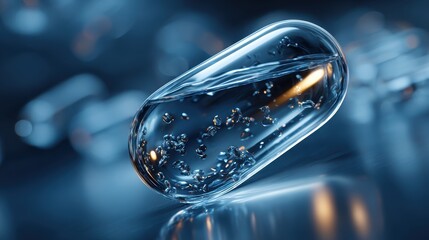 Abstract representation of nanotechnology in clinical setting for innovation portfolios or educational materials.